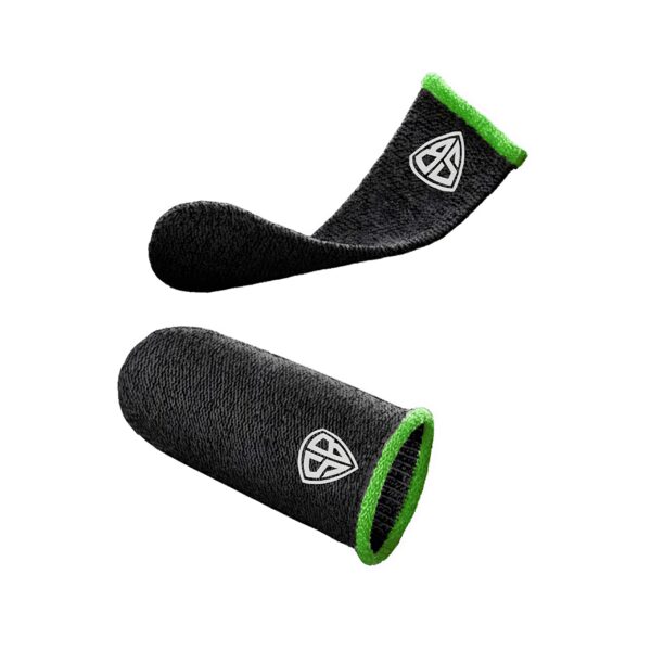 SpinBot Thumb & Finger Sleeve for Mobile Game (4 Pieces), Pubg,Cod,Freefire -with Metal Carry Box-Pack of 2 Pair- Black